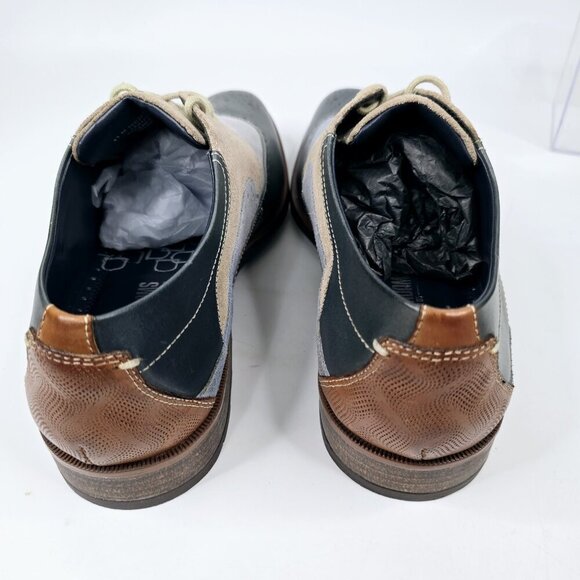 Stacy Adams Kitt Wingtip Leather Oxfords Multicolor Two-Tone Men's Size 11 NWB - Picture 6 of 12